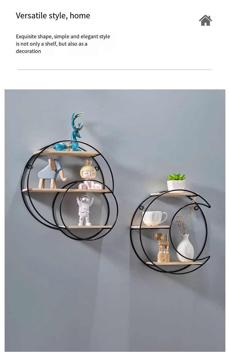 Nordic style creative restaurant wall decoration living room wall storage milk tea shop wall shelf