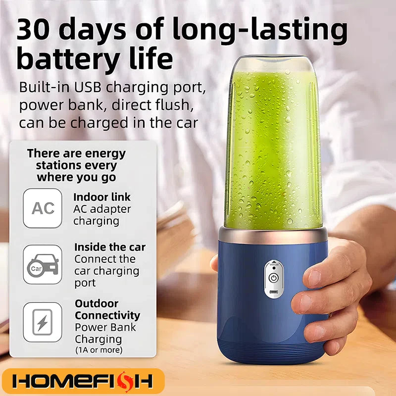 Mixing cup  Juice Cup Portable Rechargeable Small Juice Cup Home and Outdoor Multifunctional Juice Mixing NO BPA  Food Is Safe