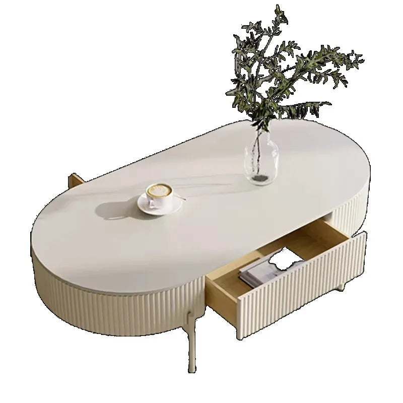 Modern white coffee table with storage - Multiple Sizes