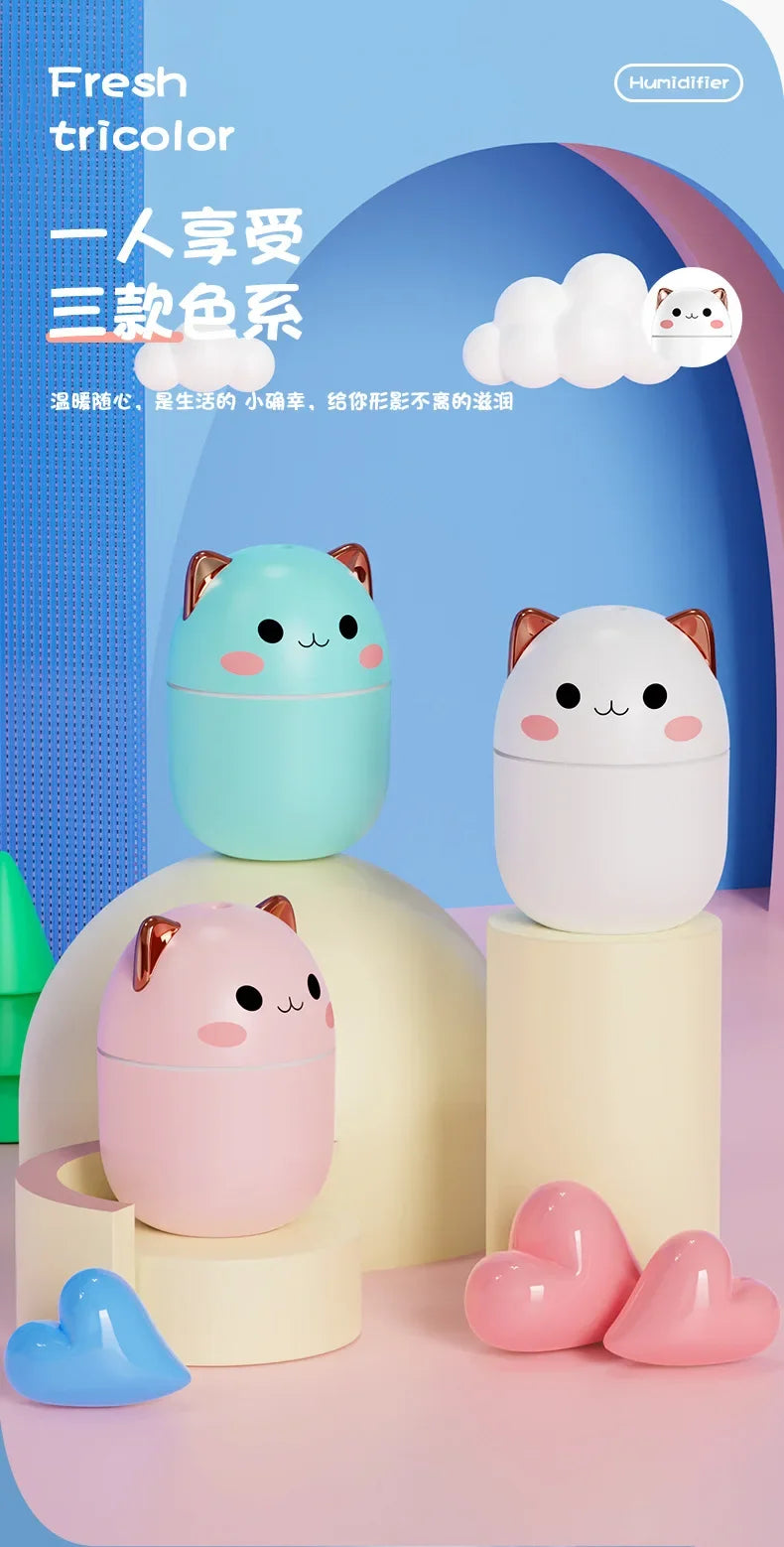 250ML Cute Air Humidifier Mini Aromatherapy Humidifiers Diffusers Essential Oil Diffuser Home Car Air Purifier Humificador