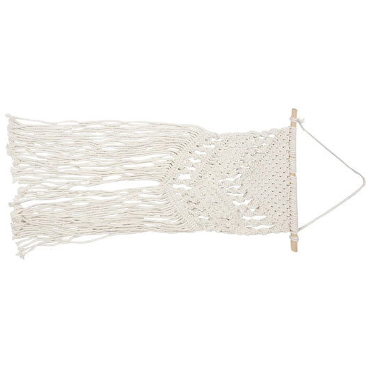 ABYN-Macrame Woven Wall Hanging - Boho Style Bohemian Room Geometric Art Decor - Beautiful Apartment Dorm Room Decoration, 14In