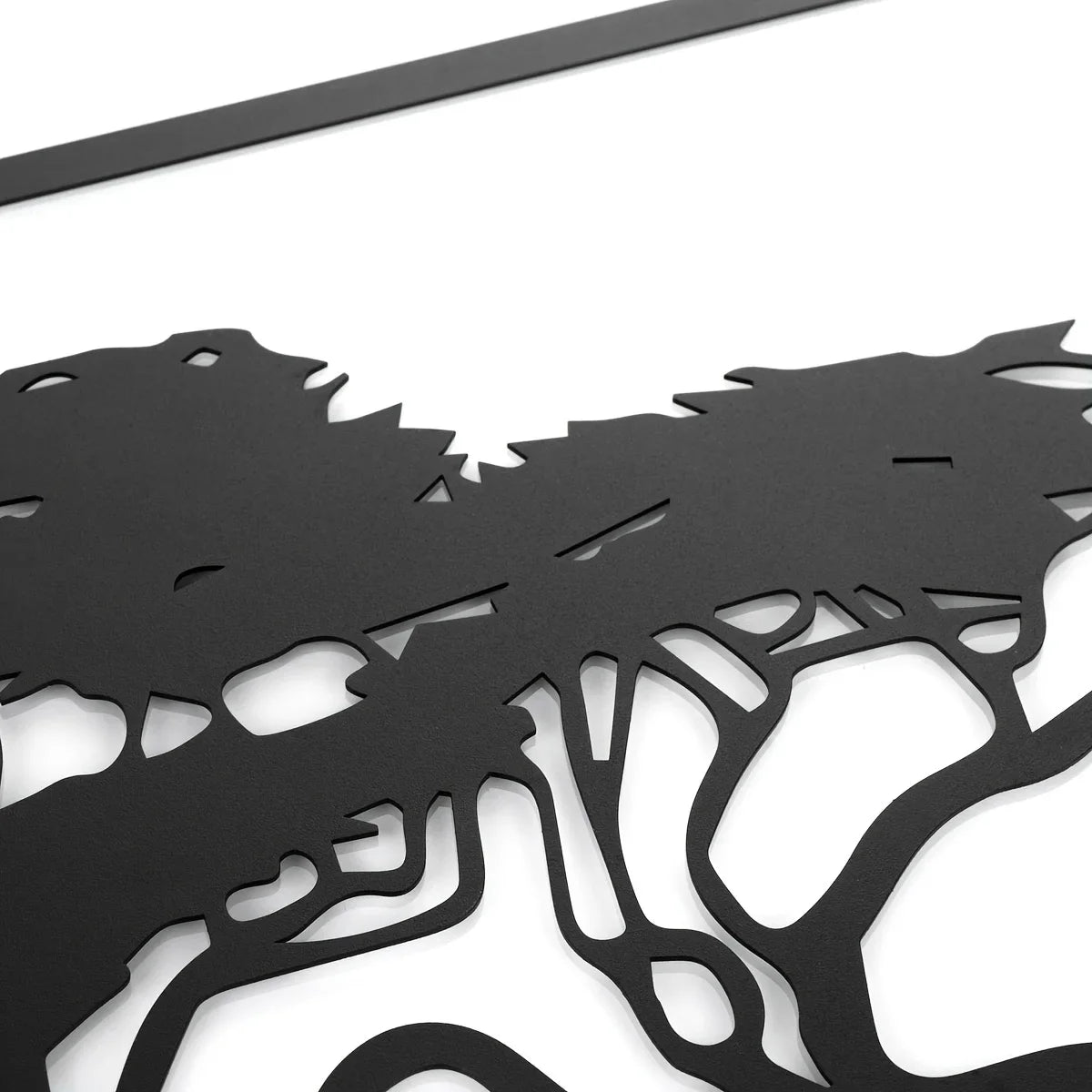 3pcs Black Metal Wall Art Decor Tree Of Life Metal Tree Wall Art Tree Sign Metal Wall Decoration Housewarming Hanging Wall Art