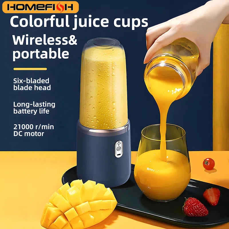 Mixing cup  Juice Cup Portable Rechargeable Small Juice Cup Home and Outdoor Multifunctional Juice Mixing NO BPA  Food Is Safe
