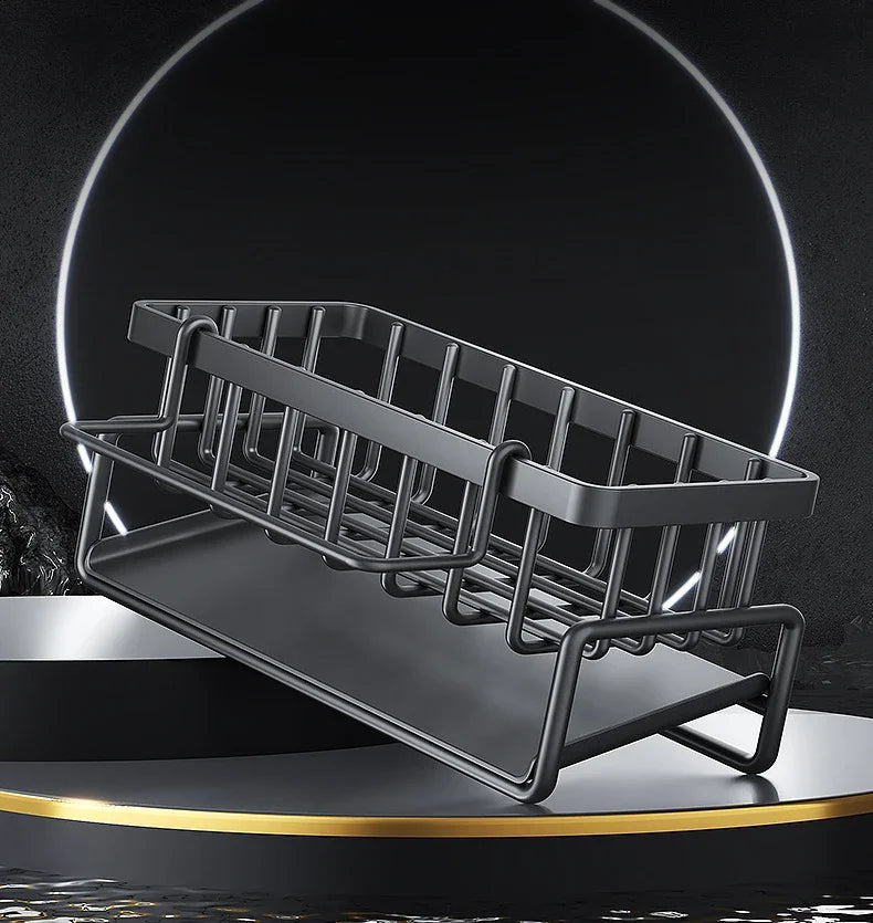 Self-draining Sink Shelf Stainless Steel Kitchen Sink Drain Rack Soap Sponge Holder Kitchen Sink Organizer Kitchen Organizer