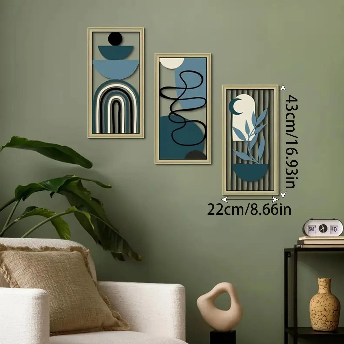 3pcs Wooden Wall Decor Set hollow wooden decoration, hanging wooden signs wall art decoration crafts