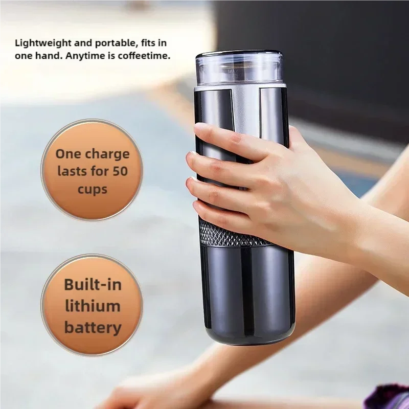 Electric Coffee Maker Convenient Capsule Ground Coffee Brewer Travel Camping Coffee Maker for Ground Coffee and KCUP Capsules