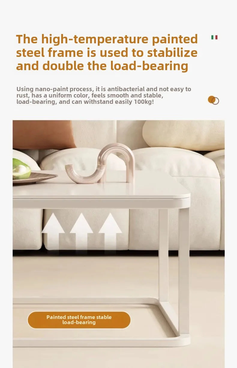 Simple Modern Coffee Table Luxury Storage Bedroom Low Coffee Table White Minimalist Meubles De Salon Living Room Furniture White