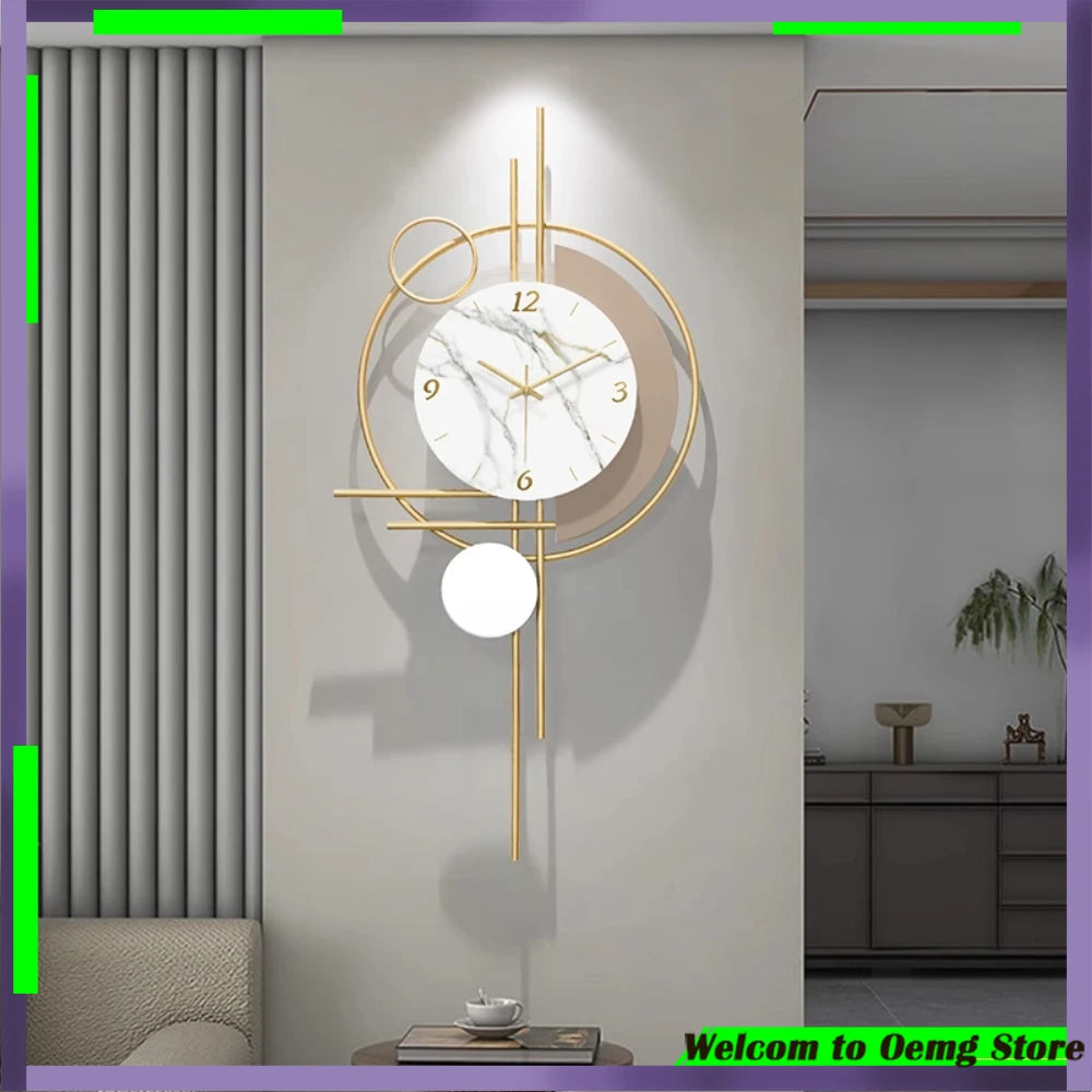 Unique Fancy Wall Clock Chic Aesthetic Interior Design Wall Clock Luxury Modern Reloj De Pared Para Salon Home Decoration