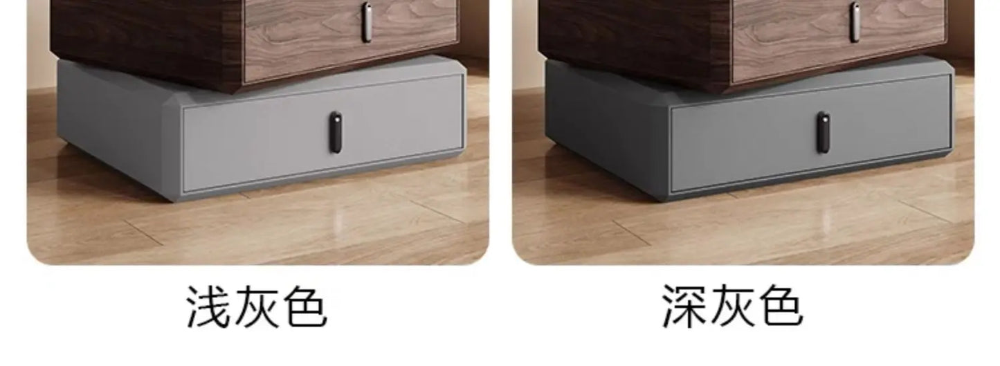 Rotating Solid Ｗood Ｎightstand Modern White Drawer Nordic Hotel Bedside Table Small Storage Mesitas De Noche Home Furniture