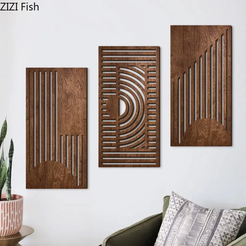 Hollow Wooden Hanging Board Wall Decoration Pendant Wall Mounted Ornament Screen Hanging Decorations Decoration Crafts