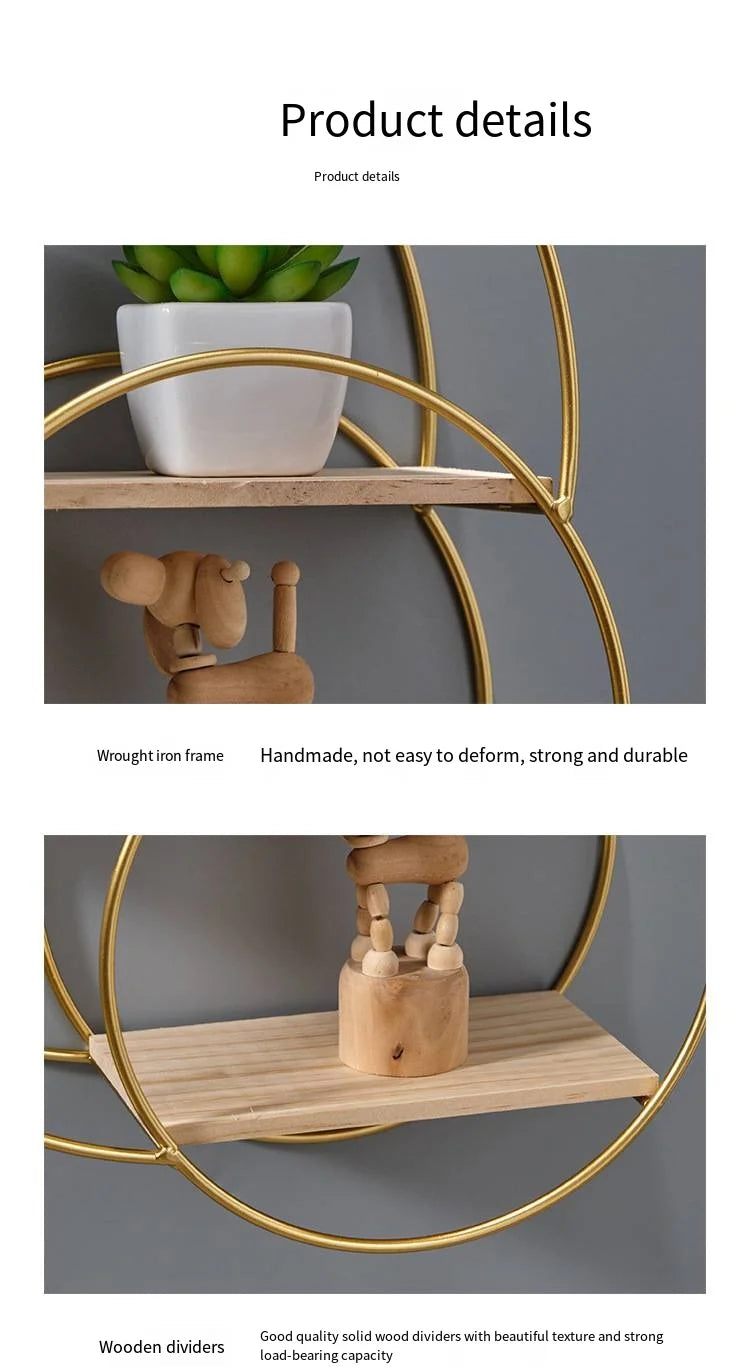 Nordic style creative restaurant wall decoration living room wall storage milk tea shop wall shelf
