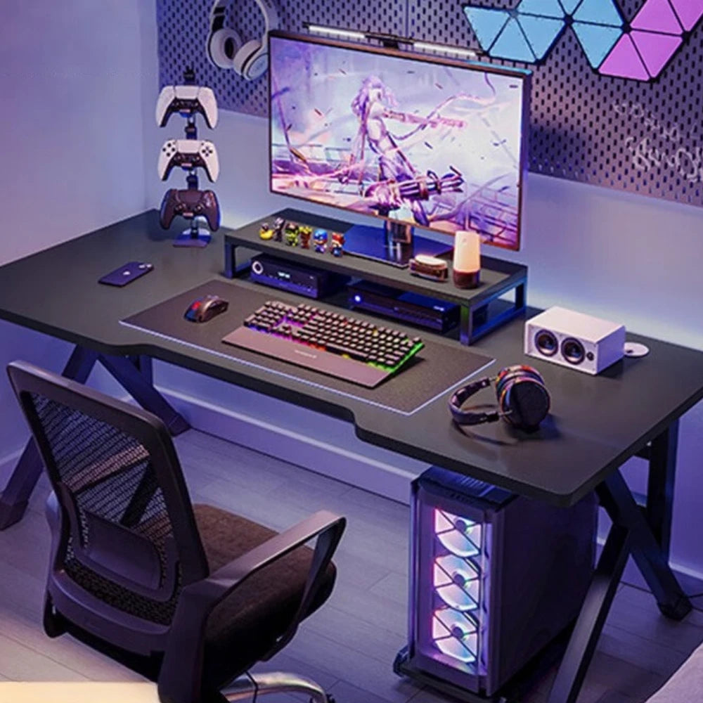 Esports Gaming Table Modern Luxury Iron Computer Desks Large Capacity Stable Structure Computer Table Simple Bedroom Office Desk