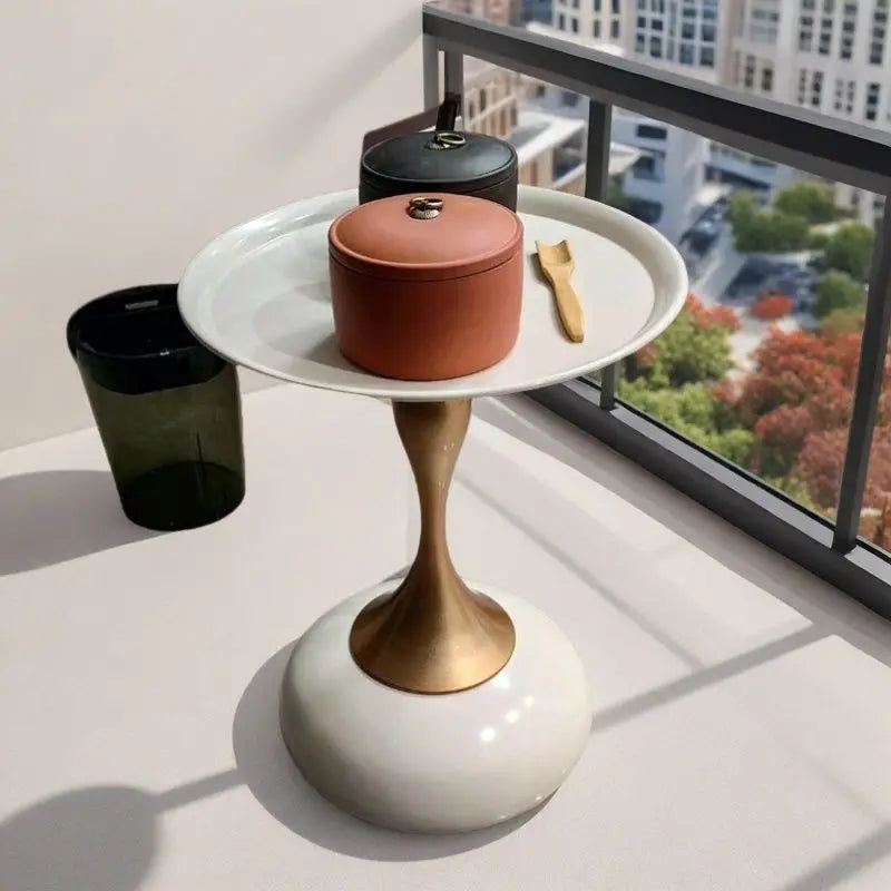 Coffee Table for Living Room Mermaid Style Side Table Nordic Balcony Household Round Table Home Decoration Garden Supplies
