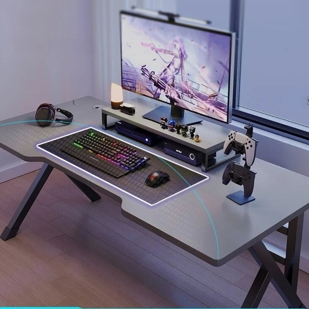 Esports Gaming Table Modern Luxury Iron Computer Desks Large Capacity Stable Structure Computer Table Simple Bedroom Office Desk