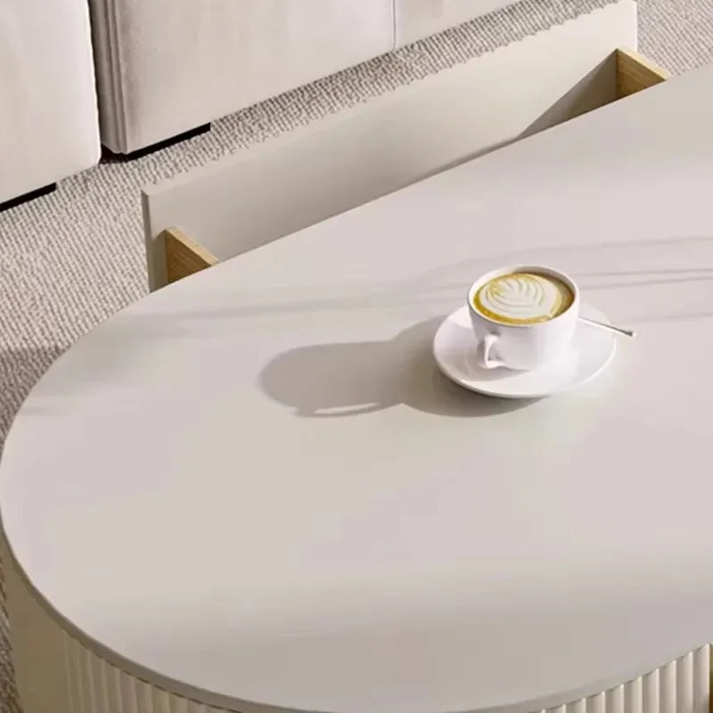 Modern white coffee table with storage - Multiple Sizes