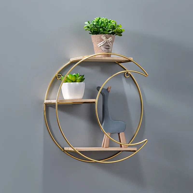 Nordic style creative restaurant wall decoration living room wall storage milk tea shop wall shelf