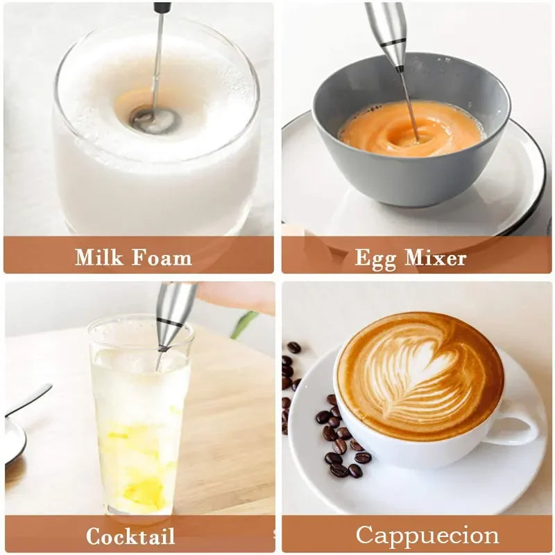 Portable Electric Milk Frothers Handheld Blender Cappuccino Cream Egg Beater Food Blender USB Mini Coffee Maker Whisk Mixer