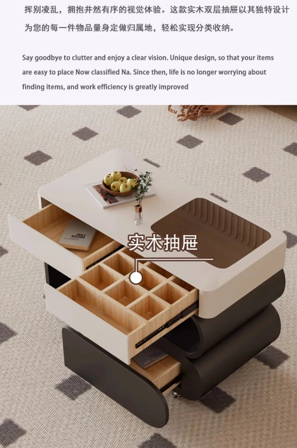Simple Style Side Table Sofa Aesthetic Modern Style Coffee Tables Storage Drawers Mesa De Centro Sala Living Room Furniture