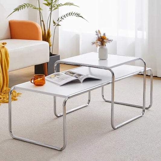 Women Steel Simplicity Coffee Table Modern Design Metal Unique Coffee Table Advanced Living Room Mesa Centro Patio Furniture