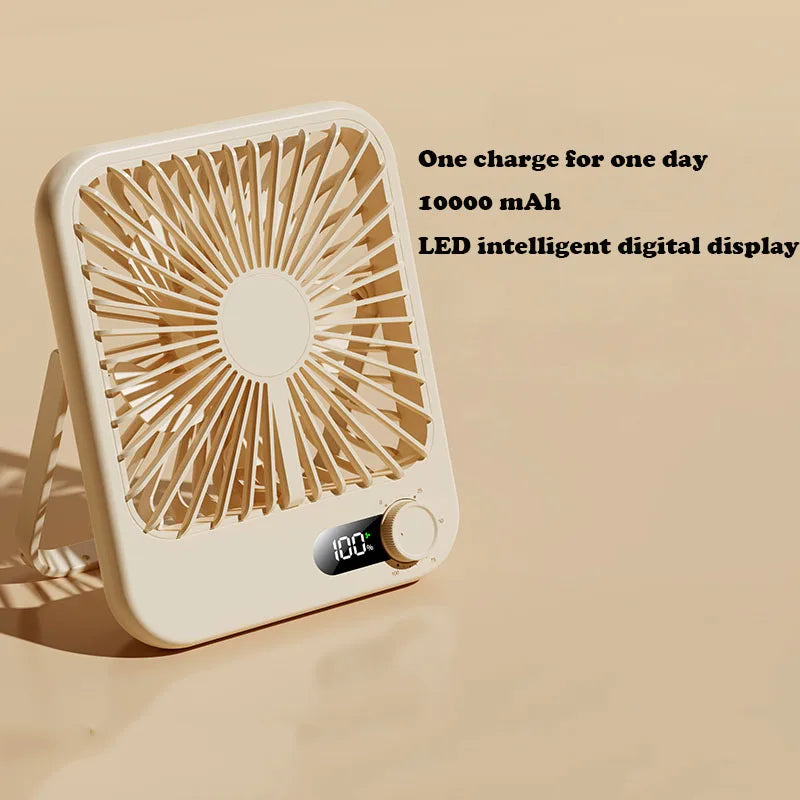 Small Desktop Electric Fan Rechargeable Home Student Dormitory Bedside Class Silent Ultra-thin Desktop Fan Super Silent