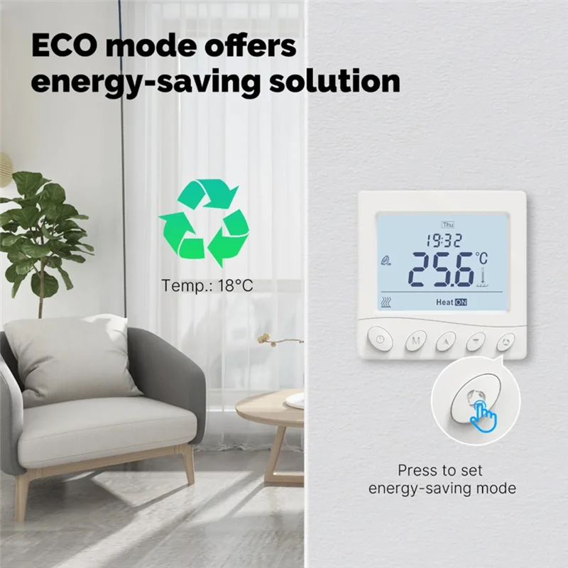 ELECT-Wifi Thermostat Room Temperature Controller Floor Heating Gas App Control Work With Home