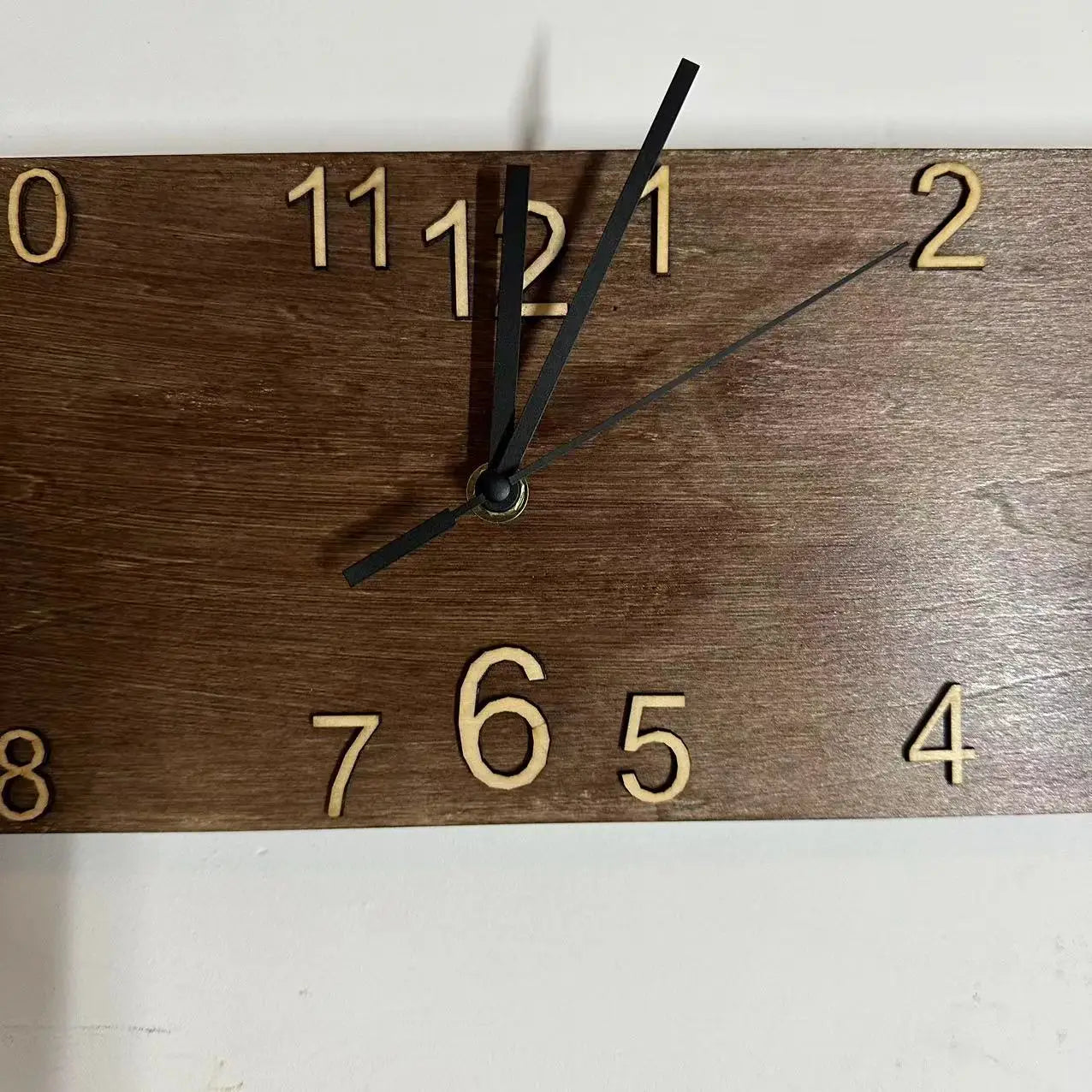 Retro Rectangular Wooden Wall Clock CreativeHome Living Room Office Decoration Wall Hanging Watch Quartz Clock
