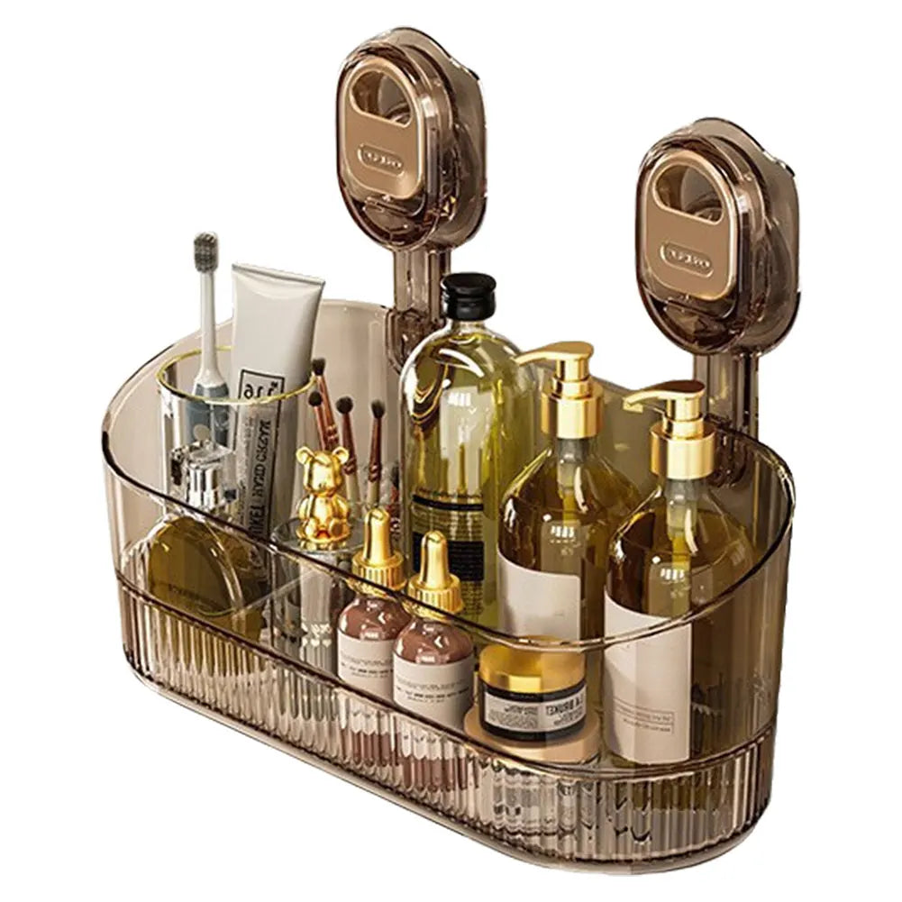 No-Drill Bathroom Suction Storage Box Large Capacity & Strong Load-Bearing Hanging Shower Shelf Shower Caddy for Bathroom