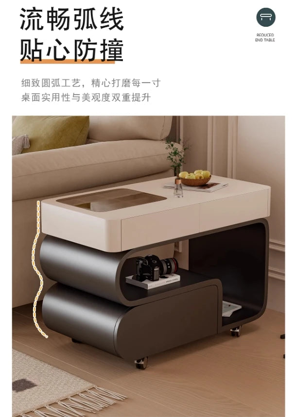 Simple Style Side Table Sofa Aesthetic Modern Style Coffee Tables Storage Drawers Mesa De Centro Sala Living Room Furniture