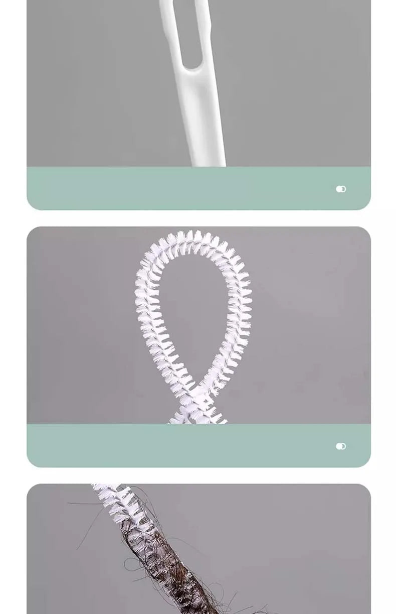 Sink Drain Cleaning Brush Drain Clog Remover Bendable Sink Overflow Sewer Drain Brush For Bathroom Kitchen Clog Remover Tool