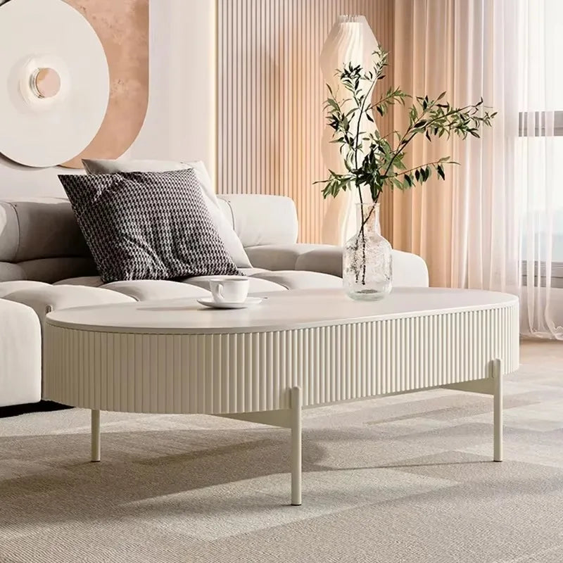 Modern white coffee table with storage - Multiple Sizes