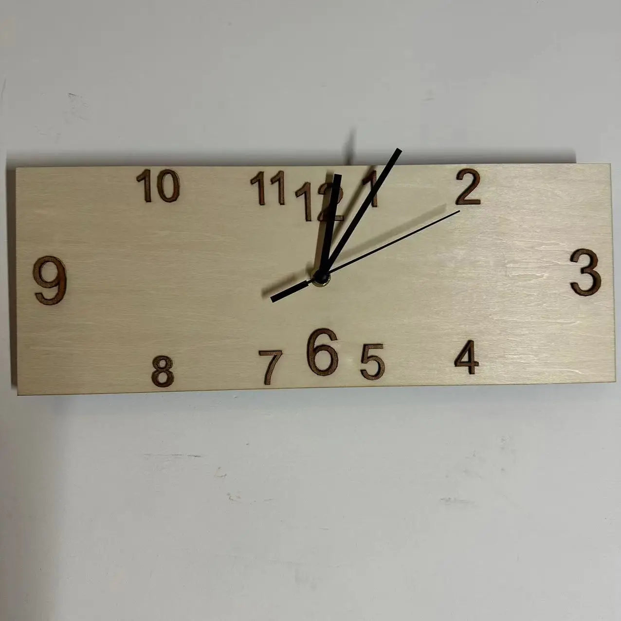 Retro Rectangular Wooden Wall Clock CreativeHome Living Room Office Decoration Wall Hanging Watch Quartz Clock