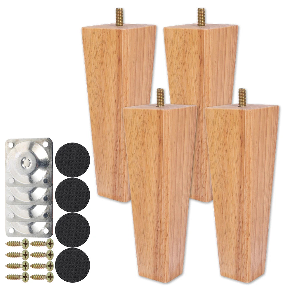 Wooden Sofa Legs Replacement Height Bed Table Cabinet Furniture Replacement Leg 6/15/20cm Solid Feet Home Furniture Accessories