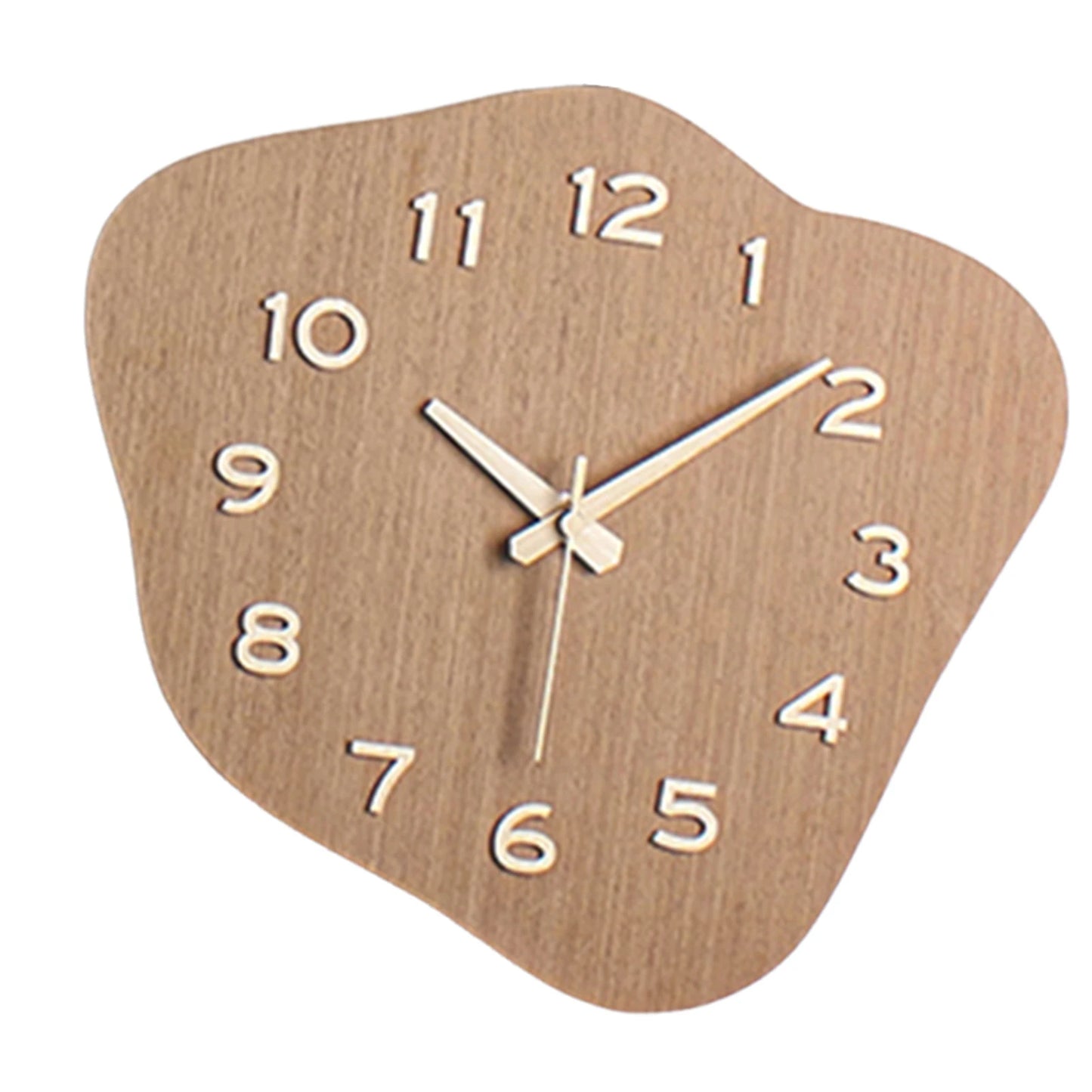 Modern Decorative Wood Wall Clock High Precise Cloud Shaped Battery Powered Non-Ticking Silent Wall Clock