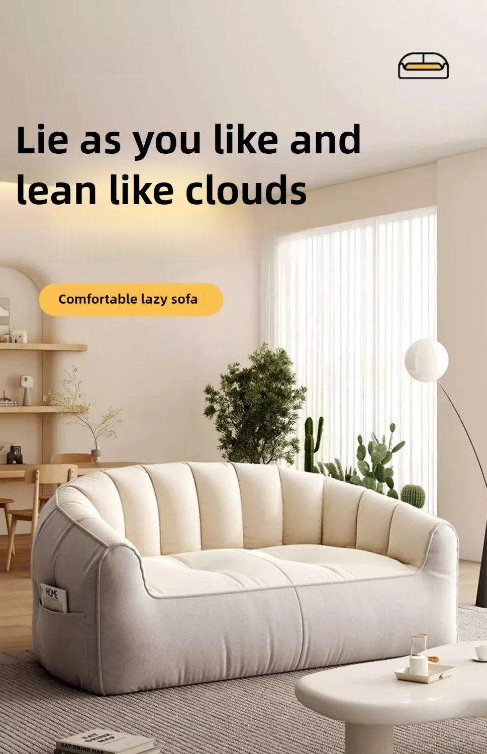 Modern Fashion Lazy Sofa Tatami Living Room Bedroom Balcony Double High end Small Sofa