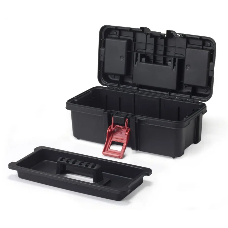 13inch Tool Box Plastic Tool and Hardware Storage Black