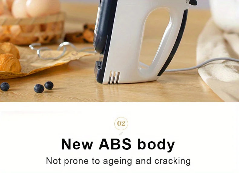Electric Hand Mixer Kitchen Beater Spiral Whisk Stand Cake Baking Food Blender Egg Beater Cream Dough Hand Electric Mixer