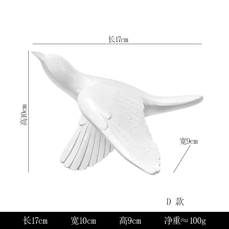 Bird Wall Hanging European Three-dimensional Creative Living Room Entrance Background Wall Decoration Wall Hanging