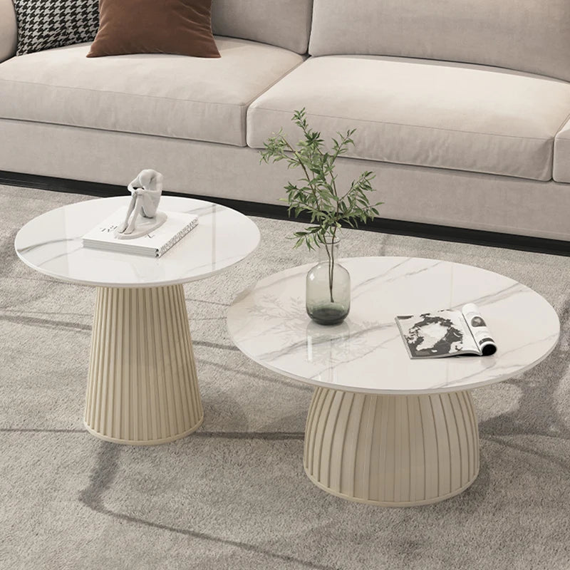 Designer White Coffee Table Round Kitchen Home Unique Coffee Tables Living Room Nordic Tavolino Da Salotto Furniture Decoration