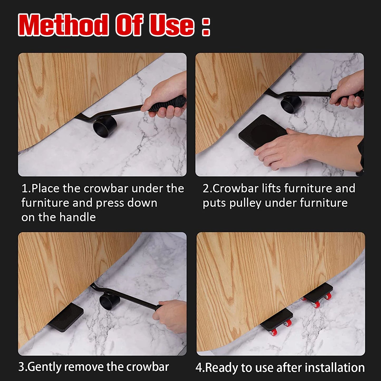 Heavy Duty Furniture Lifter Furniture Mover Set Lifting Moving Furniture Helper Washing Machine Refrigerator Transport Tool Home