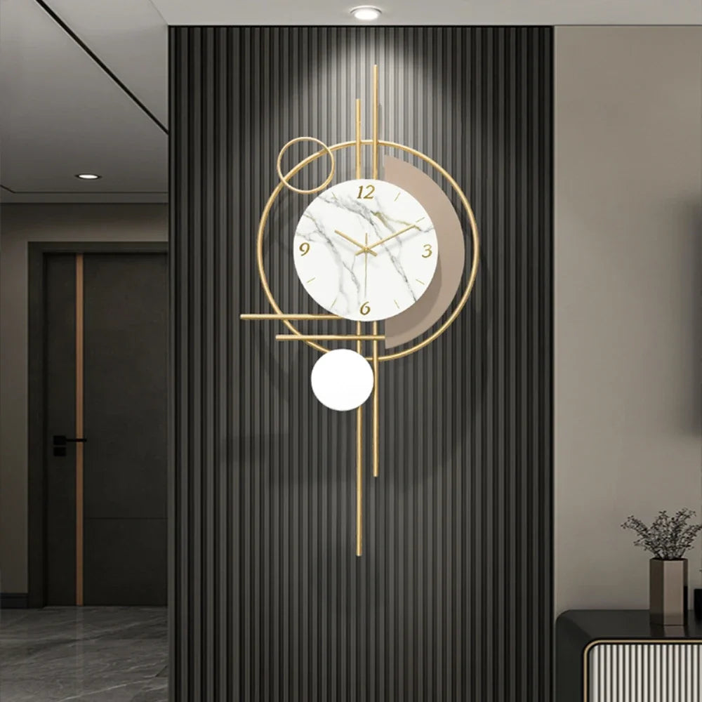Unique Fancy Wall Clock Chic Aesthetic Interior Design Wall Clock Luxury Modern Reloj De Pared Para Salon Home Decoration