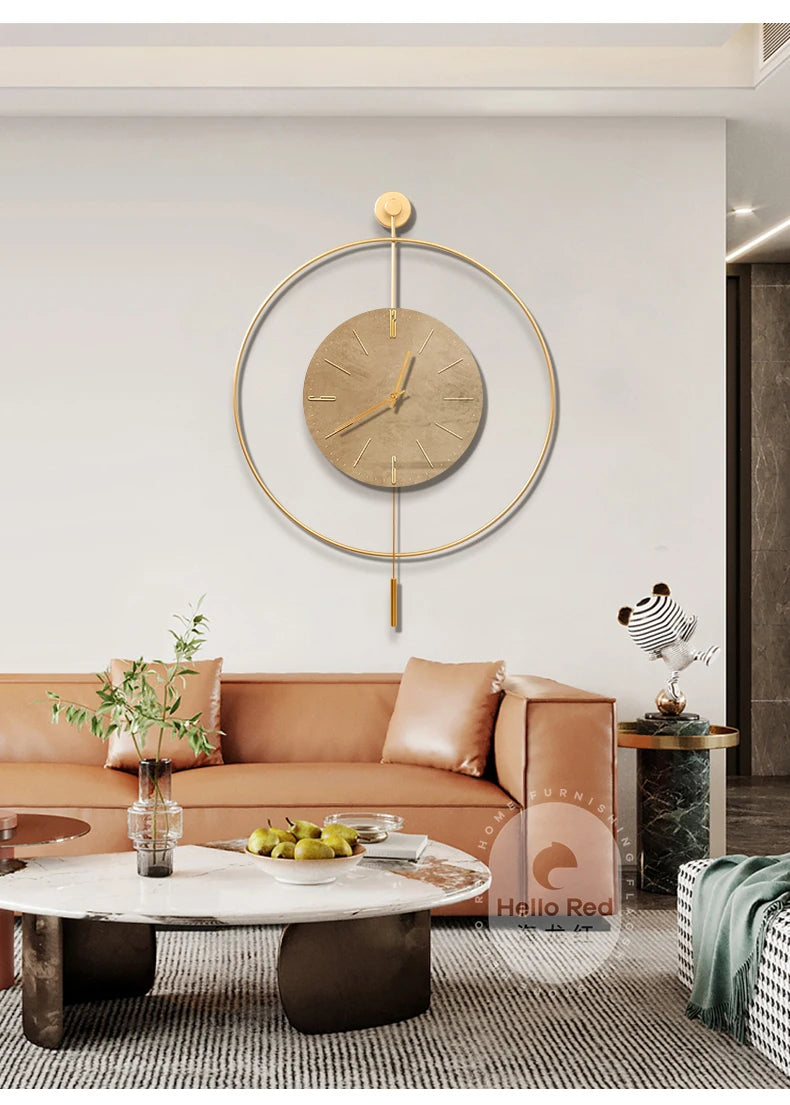 Classic Luxury Clocks Wall Art Quiet Minimalist Interior Wall Clock Modern Design Reloj Pared Decorativo Room Decorarion