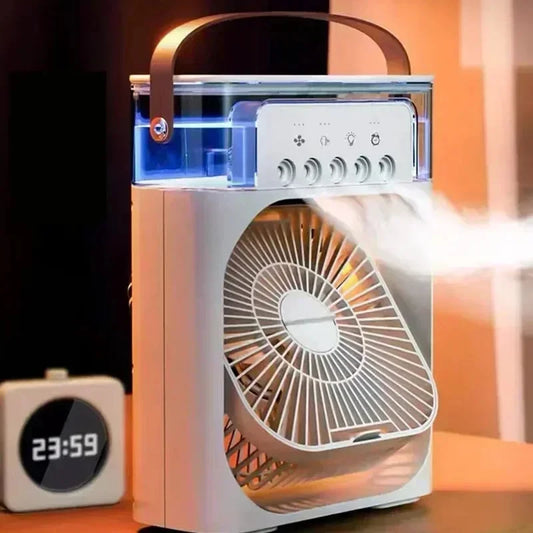 New Portable 3 In 1 Fan AIr Conditioner Household Small Air Cooler LED Night Lights Humidifier Air Adjustment Home Fans