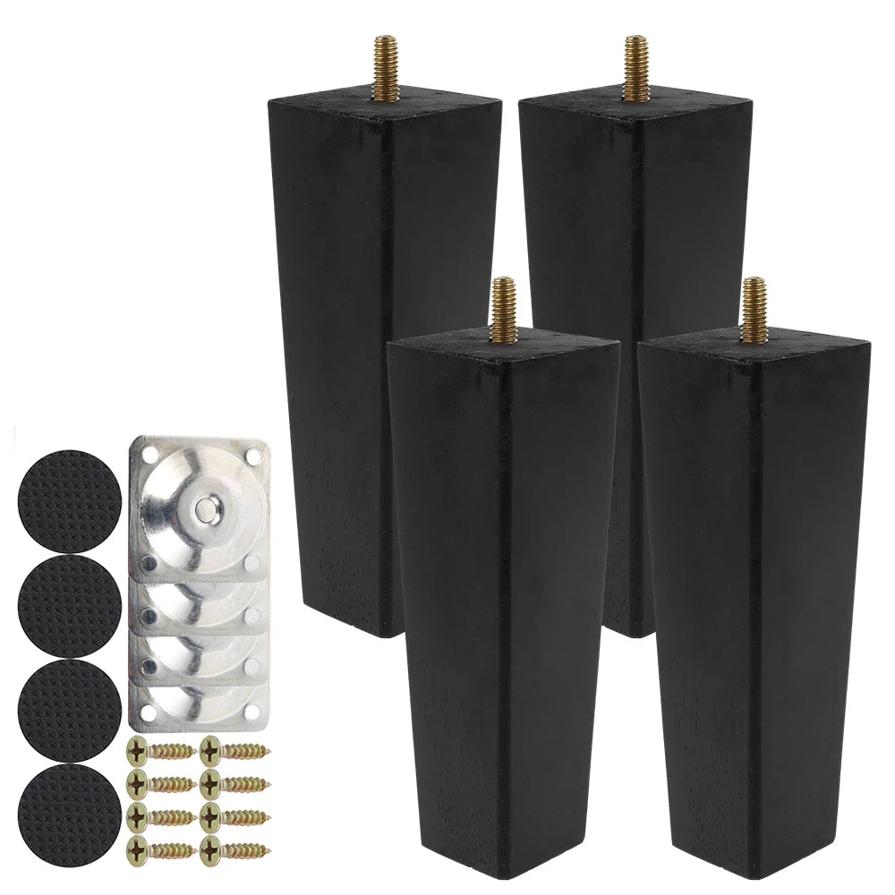 Wooden Sofa Legs Replacement Height Bed Table Cabinet Furniture Replacement Leg 6/15/20cm Solid Feet Home Furniture Accessories