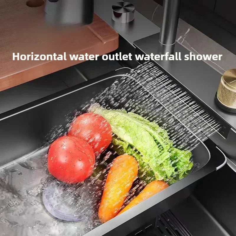 Thickened 304 Sink Stainless Steel Sink Single Vegetable Basin Dishwasher Table Stainless Steel Kitchen Accessories Basin Large