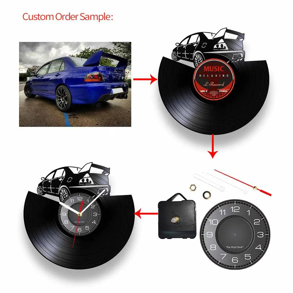 Guitar and Drum Kits Wall Clock Guitar Player Music Vinyl Record Clock Rock Music Instrument Guitar Wall Art Rock n Rock Gift