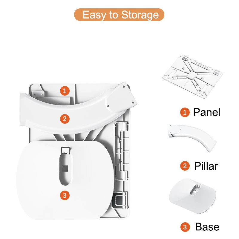 Creative Folding Laptop Stand Multifunctional Stand for Books Elevating Stand Reading Desk Lightweight Convenient Home Office
