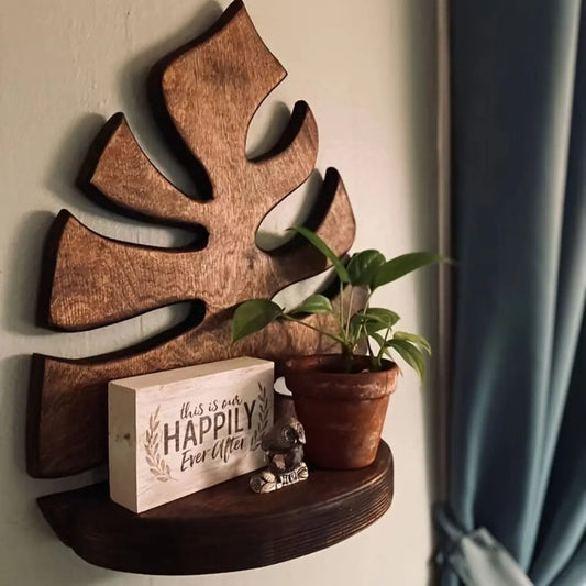 Crafts Wooden Wall Decoration Frame Creative Wall Mounted Plant Wall Hanging Retro Modern Storage Rack Key