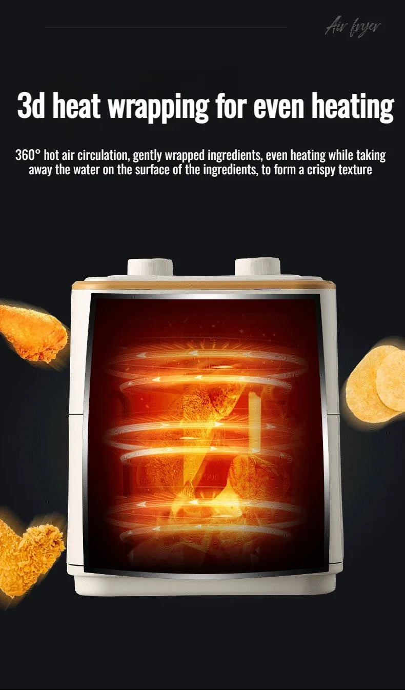 Home Smart Air Fryer Large Capacity Multifunctional Electric Fryer French Fry Machine Cooking Electric Oven Oven