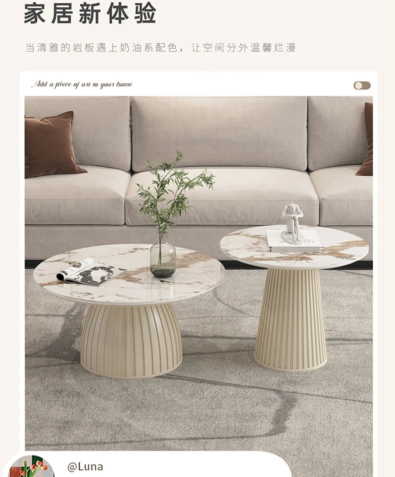 Designer White Coffee Table Round Kitchen Home Unique Coffee Tables Living Room Nordic Tavolino Da Salotto Furniture Decoration