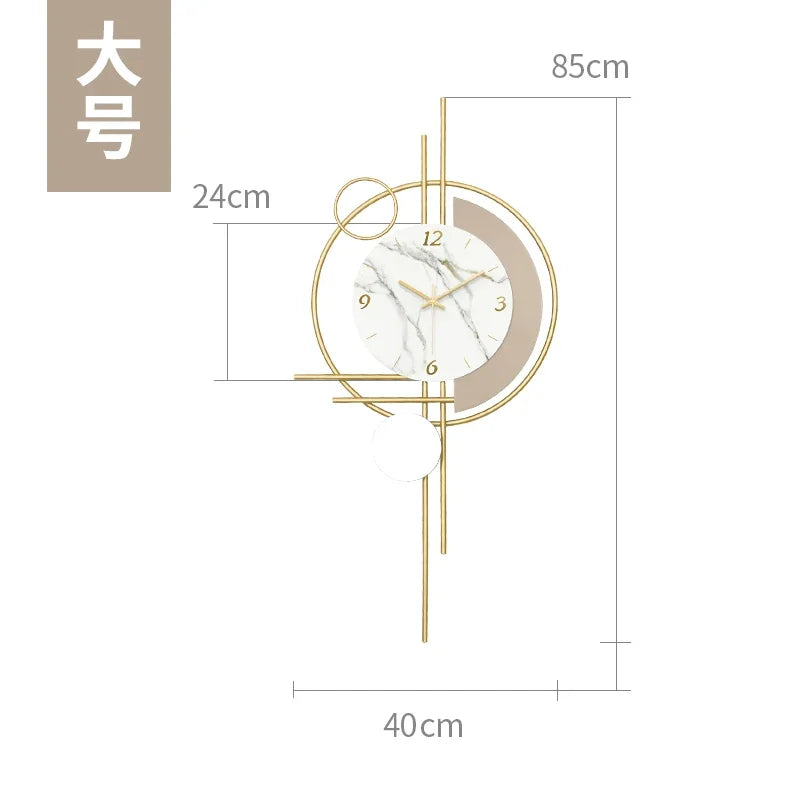 Unique Fancy Wall Clock Chic Aesthetic Interior Design Wall Clock Luxury Modern Reloj De Pared Para Salon Home Decoration